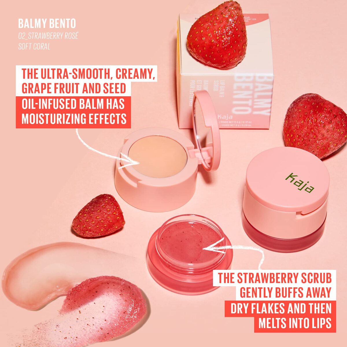 Kaja balmy bento lip balm & scrub