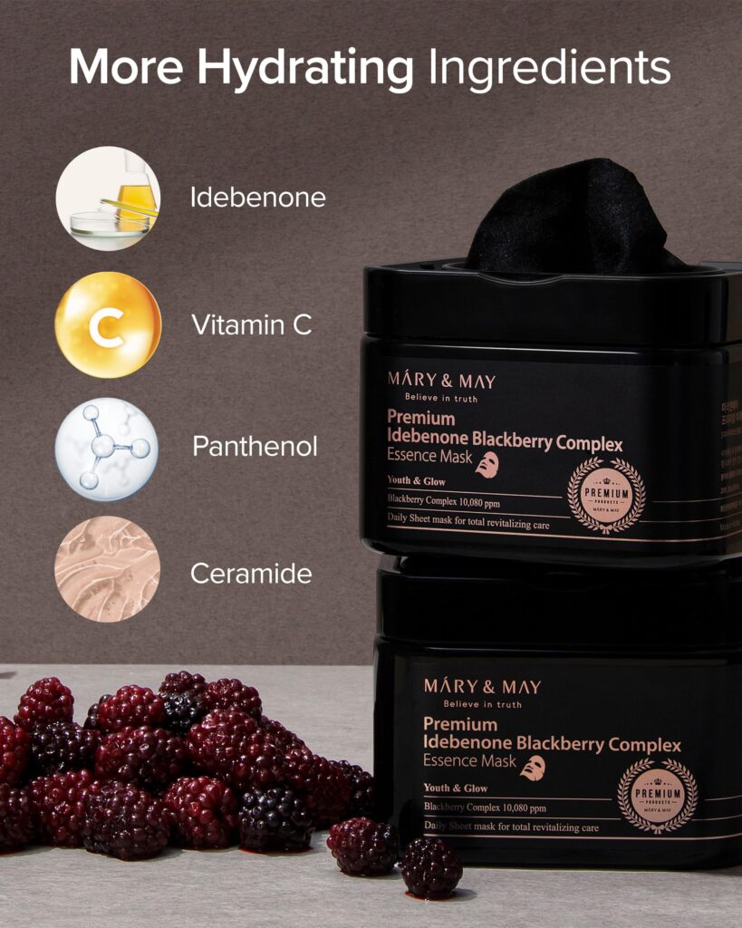 Mary&may premium idebenon blackberry complex ampoule mask