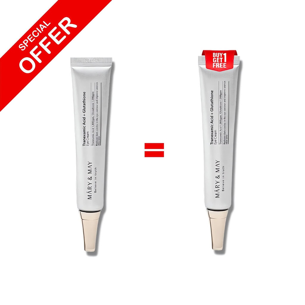 Buy 1 get 1 free mary & may tranexamic acid+ glutathion eye cream 12ml