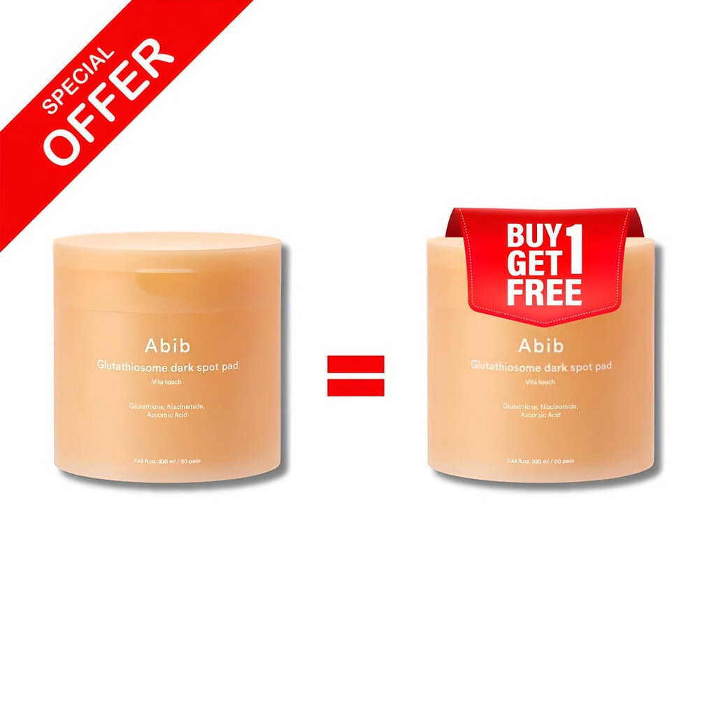 Buy1 get1 free abib glutathiosome dark spot pad vita touch (60 pads)