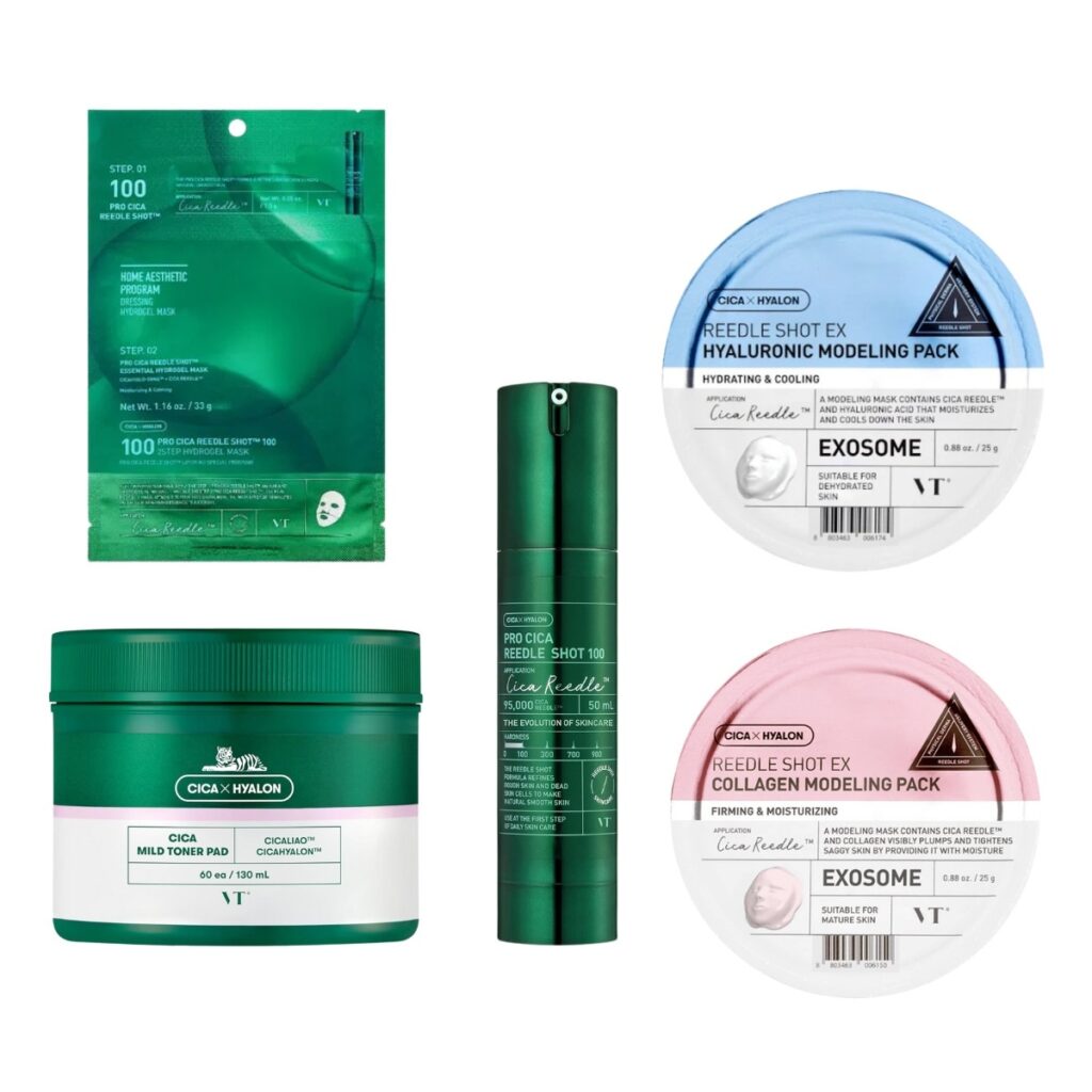 Vt cosmetics reedle shot 100 daily skin care set