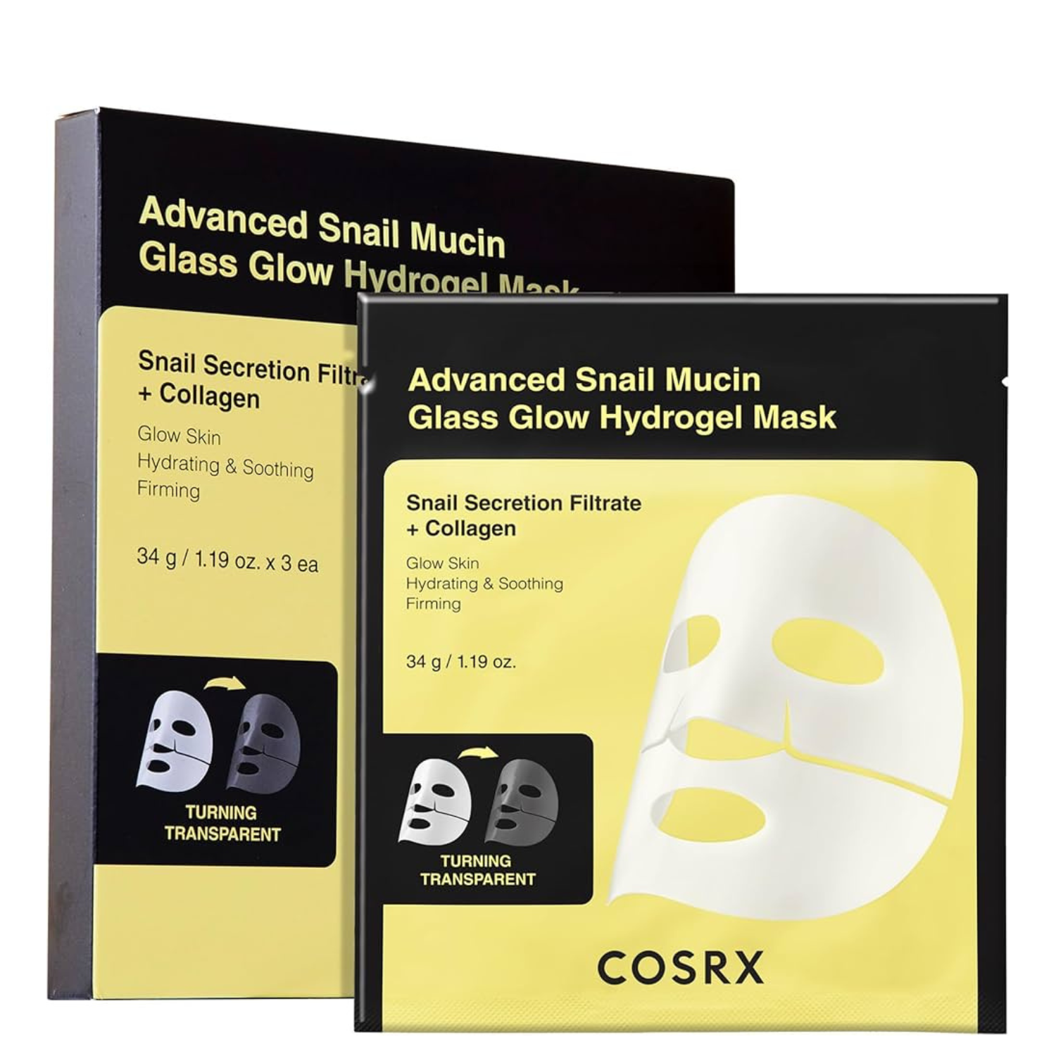 COSRX Advanced Snail Mucin Glass Glow Hydrogel Mask (3ea)