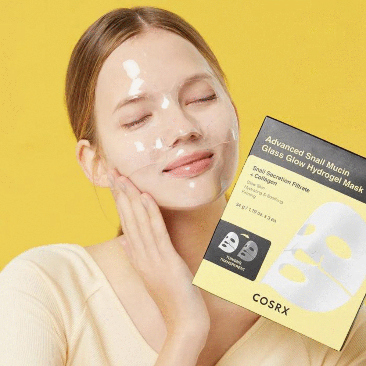 Cosrx advanced snail mucin glass glow hydrogel mask (3ea) - best price on stylekorean arabia