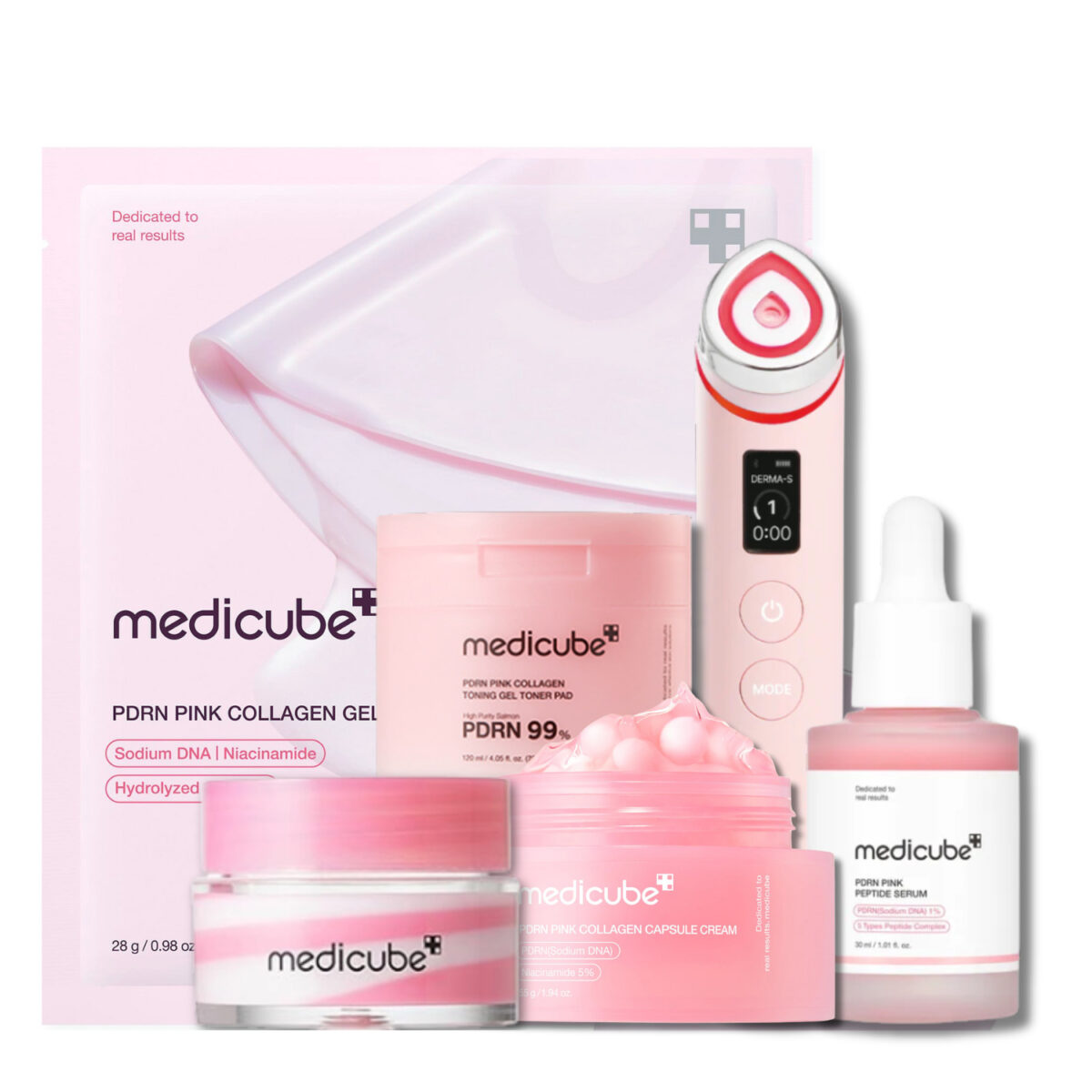 Medicube pdrn booster lip pink toning collagen set