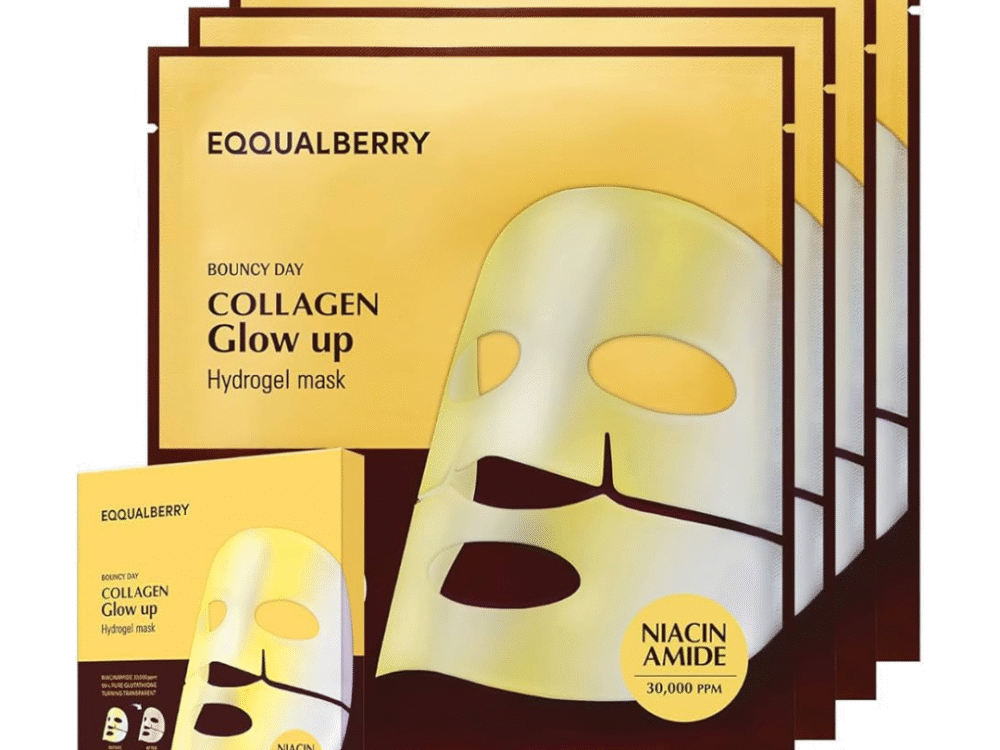 Eqqualberry collagen glow up hydrogel mask (4ea)