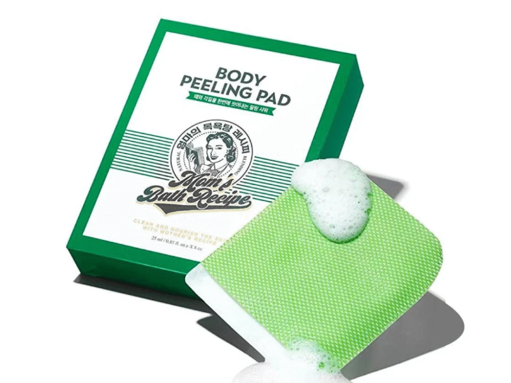 Mom’s bath recipe body peeling pad body wash